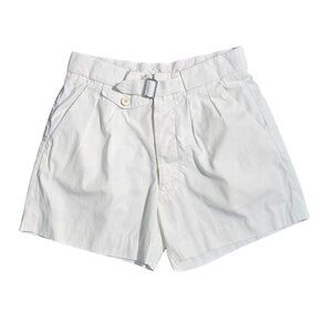 NWOT | Maison Margiela White High-Waisted Pleated Belted Shorts | Made in Italy